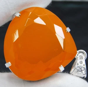 Colgante Gemas Sueltas Corte Pera Plata Sólida 925 Ópalo Welo Natural 119,45 Ct AAA+ - Imagen 1 de 7