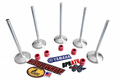 Yamaha YFZ 450 YFZ450R +1mm Kibblewhite White Diamond Valves RED Viton Seals Kit - Image 1 of 4