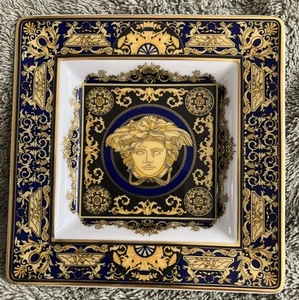 Versace Rosenthal Medusa blau dekorativer Schmuckteller - gebraucht - Bild 1 von 7