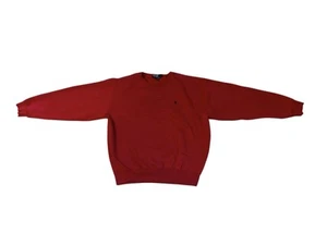 Vintage Polo Ralph Lauren Men’s Red Crewneck Pullover Sweater Size Medium - Picture 1 of 6