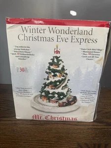 Mr Christmas Winter Wonderland Heiligabend Express Musikdorf Zug funktioniert - Bild 1 von 3