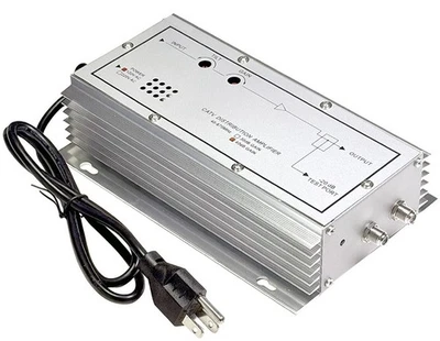 Профессиональный усилитель сигнала коаксиального кабеля ТВ 40 дБ │ CATV QAM UHF VHF OTA - Изображение 1 из 4