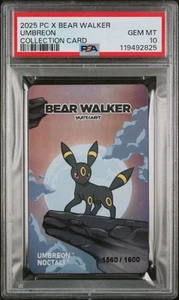 PSA 10 2025 POKEMON CENTER X BEAR WALKER SAMMLUNG KARTEN UMBREON 1560/1600 - Bild 1 von 2