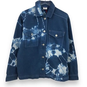 BDG Urban Outfitters Women's Tie Dye Shacket S Blue Retro Style Button Front NWT - Picture 1 of 10