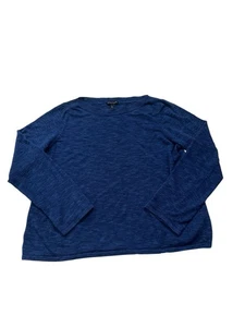 Eileen Fisher Damen L blau Pullover Bio Leinen Baumwolle Herbst minimalistisch klassisch - Bild 1 von 10
