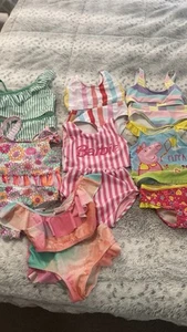 Girls 4/5 Swimsuits Lot Of 12 - Picture 1 of 6