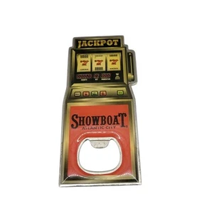 Vtg Showboat Atlantic City New Jersey Souvenir Bottle Opener Refrigerator Magnet - Picture 1 of 3
