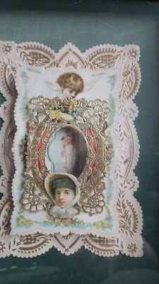 De colección Victoriano Siglo XIX Medios Mixtos Enmarcados Art Deco Damas Postal Fabulosa  Foto 1 de 4