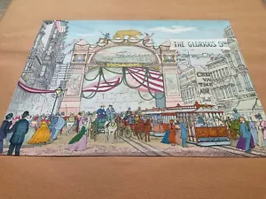 1890 San Francisco California Gold Miners Market St Hand Colored Original Print - Picture 1 of 23