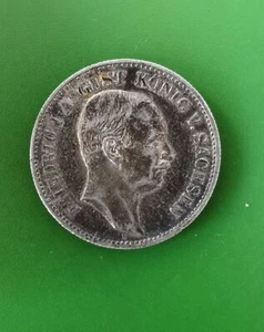 1906 Sachsen Germany Silver 2 Mark Coin #1107c - Picture 1 of 2