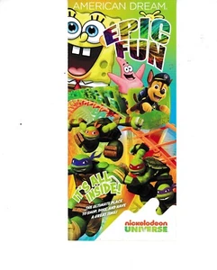 American Dream Nickelodeon Universe Brochure 4" x 9" opens to 8" x 9" 2024 - Picture 1 of 3