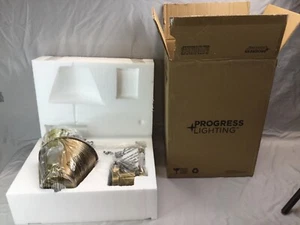 Progress Lighting P710095-163 Hinton Swing Arm Wall Lamp Light Vintage Brass - Picture 1 of 18