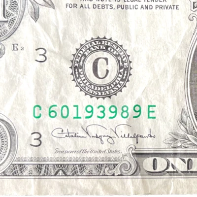 $1 One Dollar Bill 60193989 birthday anniversary September 8 or August 9, 1939 - Image 1 of 3