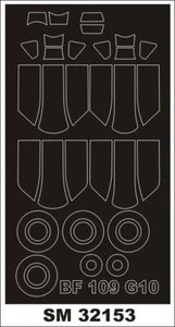 Montex SM32153 Messerschmitt Bf-109G-10 1/32 masks - Picture 1 of 1