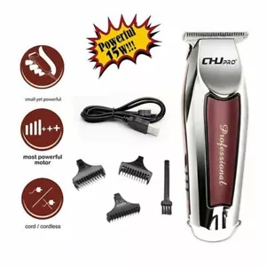 USB Professional Cordless Hair Clipper Trimmer Rechargeable Beard Men Shave... - Picture 1 of 12