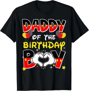 Dad And Mom Daddy Of The Birthday Boy Family Party Decor T-Shirt - Picture 1 of 5