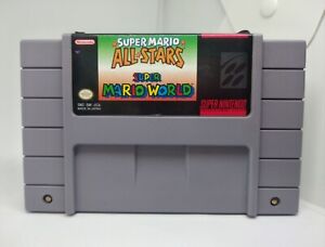 Super Mario all stars + Super Mario world SNES Super Nintendo juego original