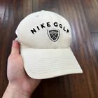 Casquette chapeau vintage Nike Golf Y2K Snapback blanc jaunâtre ajustée L/XL