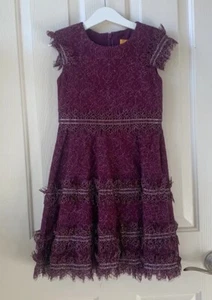 Tadashi Shoji Dewbe Dress Burgundy Holiday Formal dress NWT Size 6 Kids Girls - Picture 1 of 9