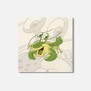 Funny Arthropod Animal 4'' X 4'' Square Wooden Coaster - Picture 1 of 3