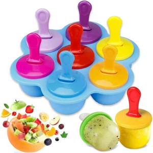 7x Frozen Ice Cream Maker Mold DIY Pop Popsicle Mould Maker Lolly Yogurt Kitchen - Picture 1 of 17