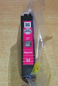 GENUINE EPSON 27 Magenta (red) cartridge ORIGINAL T2703 ALARM CLOCK vac seal ink - Picture 1 of 5