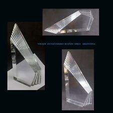 Rare 60´s abstract geometric modern thick lucite acrylic sculpture see movie