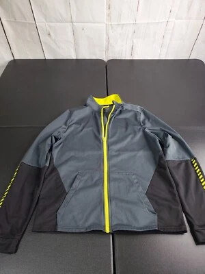 Chaqueta Athletic Works Juniors Cuello Alto Cremallera Completa Negra/Gris Talla XXL 18 Foto 1 de 4