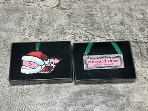 Vineyard Vine Christmas Ornament Mr Claus Whale & Logo Box Lights New! - Picture 1 of 5