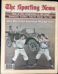 1981 The Sporting News: Nap Lajoie & Ty Cobb - 1910 Batting Title Controversy - Picture 1 of 1
