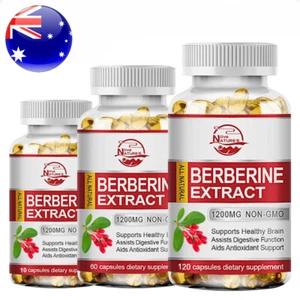 Cápsulas de extracto de canela berberina 1200 mg suplemento de apoyo de azúcar en la sangre - Imagen 1 de 16