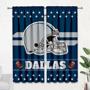 Dallas Curtains Football Themed Blackout Curtains for Bedroom Man Cave & Dall... - Picture 1 of 5