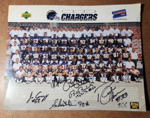 Upper Deck 1995 San Diego Chargers Team Photo w/ 6 Autographs, Signed by Players - Picture 1 of 10