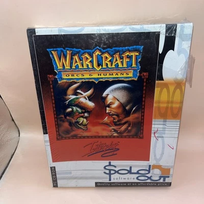 Warcraft Orcs And Humans PC CD ROM big box NEW Sealed Version blizzard 1998  - Image 1 of 4