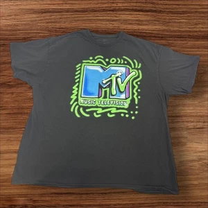 Camiseta De Colección MTV Música Televisión Años 90 Retro Gráfico Camiseta Para Hombres XXL Gris - Imagen 1 de 6