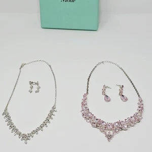 Set Molie Youfir Braut österreichische Kristall Halskette & Ohrringe Schmuck Geschenkset - Bild 1 von 11