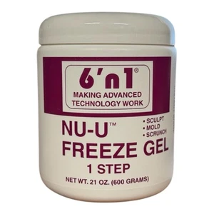 6 ‘ N 1 NU-U FREEZE GEL SCULPT . MOLD. SCRUNCH 1 STEP ALCOHOL FREE QUICK DRY 21z - Picture 1 of 5