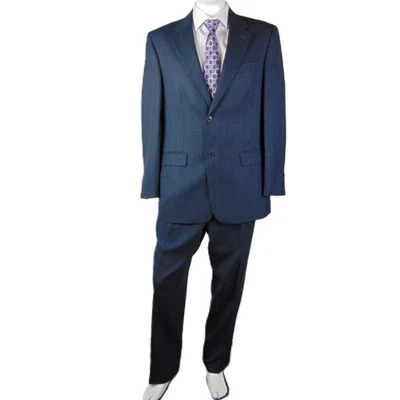 Traje Para Hombre 43L 36W Azul Marino 100% Lana Calce Clásico 2 Piezas - Geoffrey Beene Foto 1 de 4
