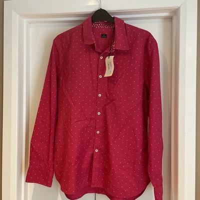 Paul Smith Shirt xxl   100% Genuine  BNWT Ideal for a present Bargain Red -pink - image 1 of 4