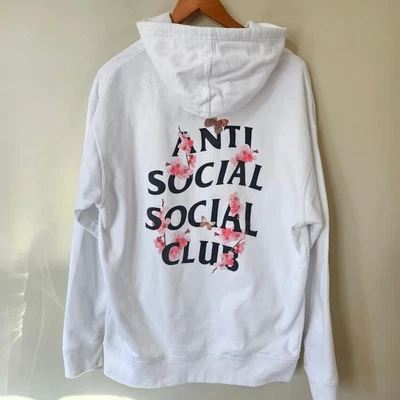 Anti Social Social Club "Kkotch" White Hoodie, Size L Pullover ASSC 2-Sided - Image 1 of 4