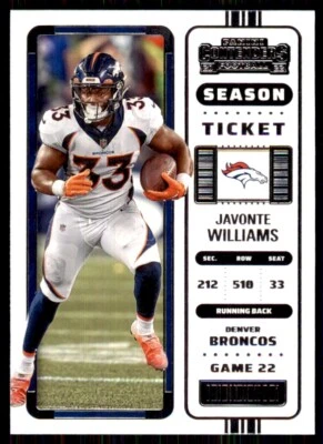 2022 Panini Contenders Javonte Williams Football Cards #31 - Image 1 of 2