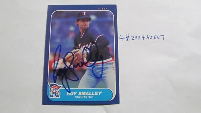 1986 Fleer Roy Smalley signed Baseball  Card - Image 1 of 2