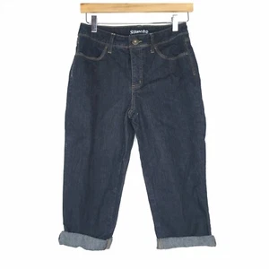 St Johns Bay Dark Denim Cropped Capri Jeans Größe 6 Jeans 21" Schrittlänge bestickt - Bild 1 von 4