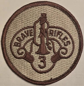 ARMY 3rd ARMORED CAVALRY (DESERT) BRAVE RIFLES Embroidered Shoulder Patch 3" NOS - Picture 1 of 2