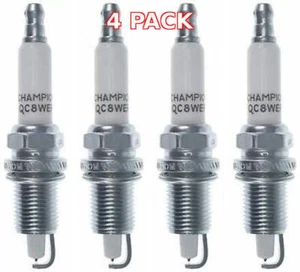 4-Pack Champion QC8WEP Spark Plug 9809 – Johnson Evinrude 200-225-250-300 HP Rep - Picture 1 of 2