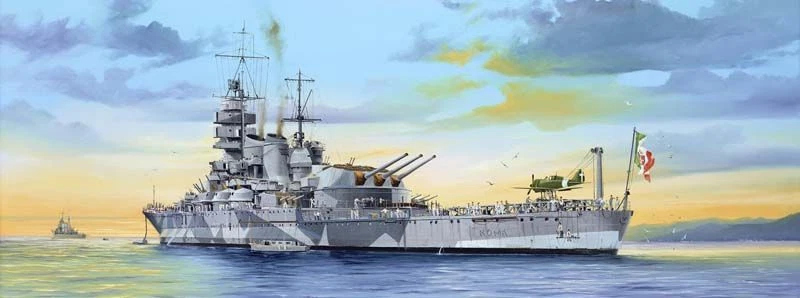Trumpeter 05318 - 1:350 Nave Da Battaglia Italiana RN Roma - Nuovo - Immagine 1 di 1