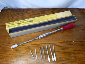 Stanley Yankee No 130A Spiral Ratcheting Screwdriver W/bits, Original Box - Picture 1 of 17