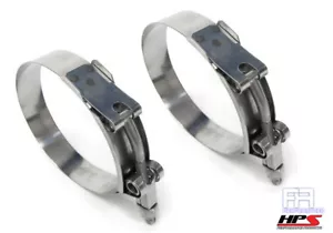 2x HPS Stainless Steel T-Bolt Turbo Silicone Hose Clamp 1.25"-1.46" (32mm-37mm) - Picture 1 of 1