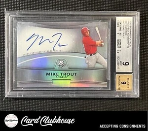 2010 Bowman Platinum Prospect Auto Refractors #BPA-MT Mike Trout BGS 9 - Picture 1 of 2