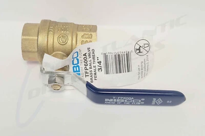 NIBCO T-FP600A 3/4" FIPT Brass Ball Valve NL998H8 - Image 1 of 2